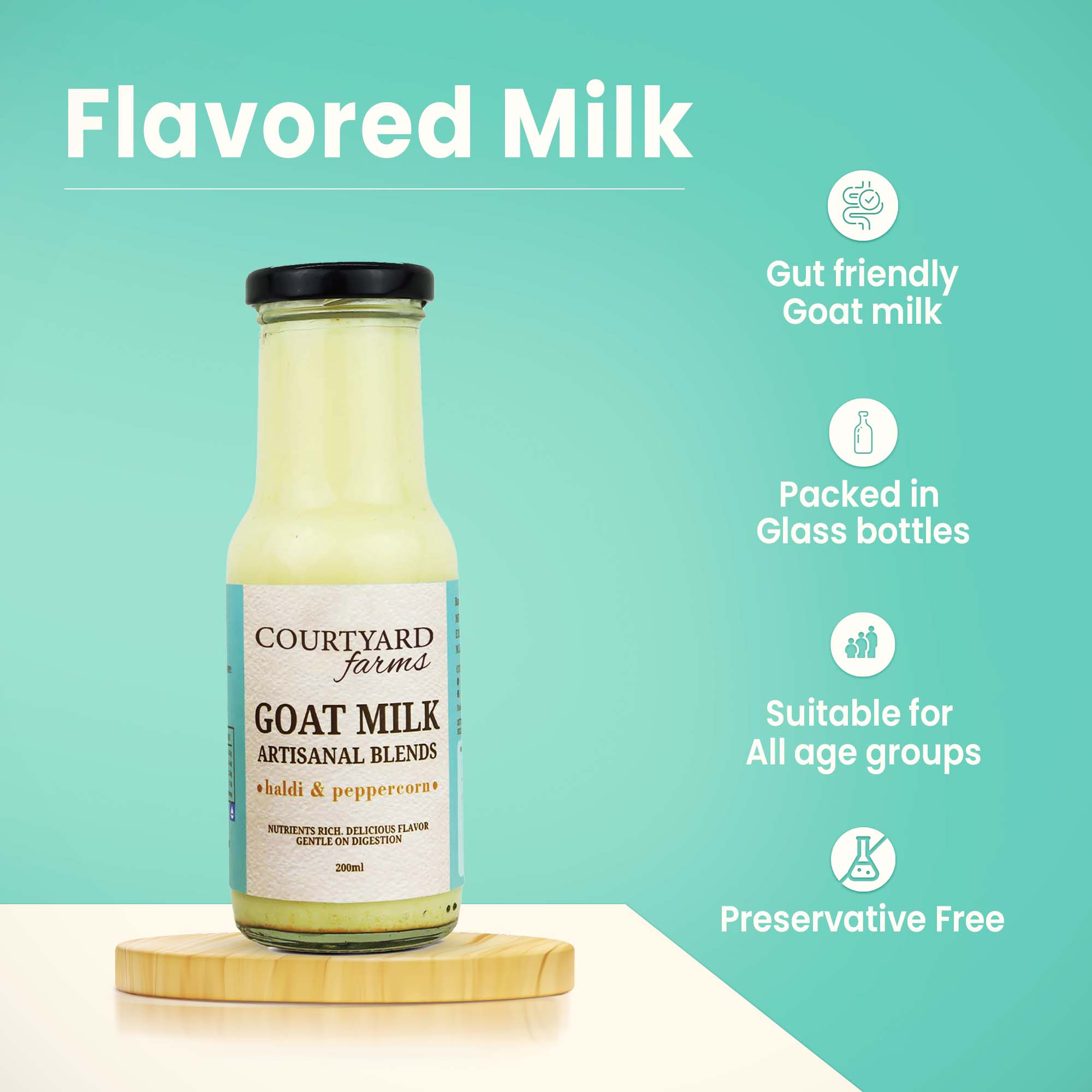 Flavored Goat Milk - Haldi & Peppercorn (Pack of 2)