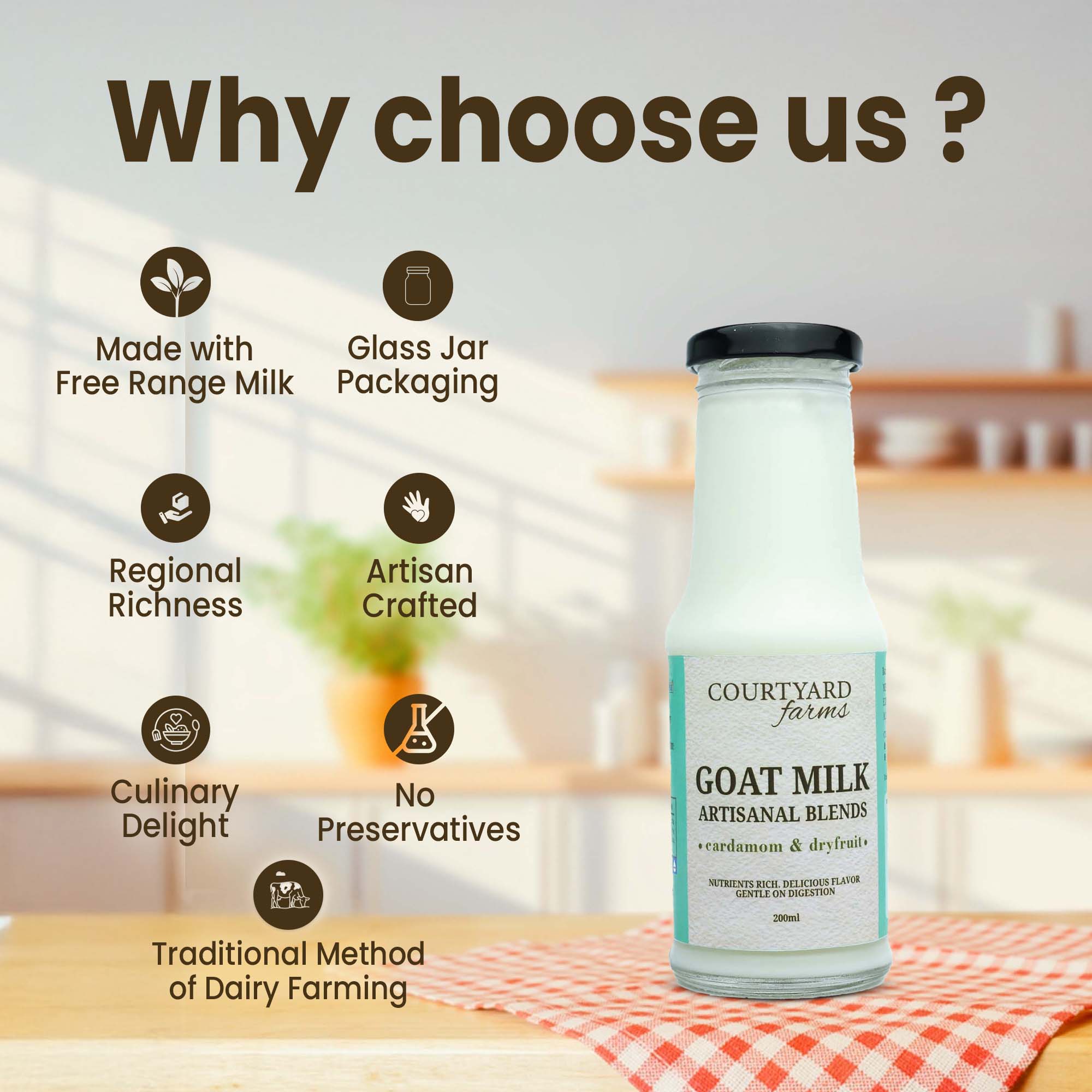 Flavored Goat Milk - Cardamom & Dry Fruits (Pack of 2)
