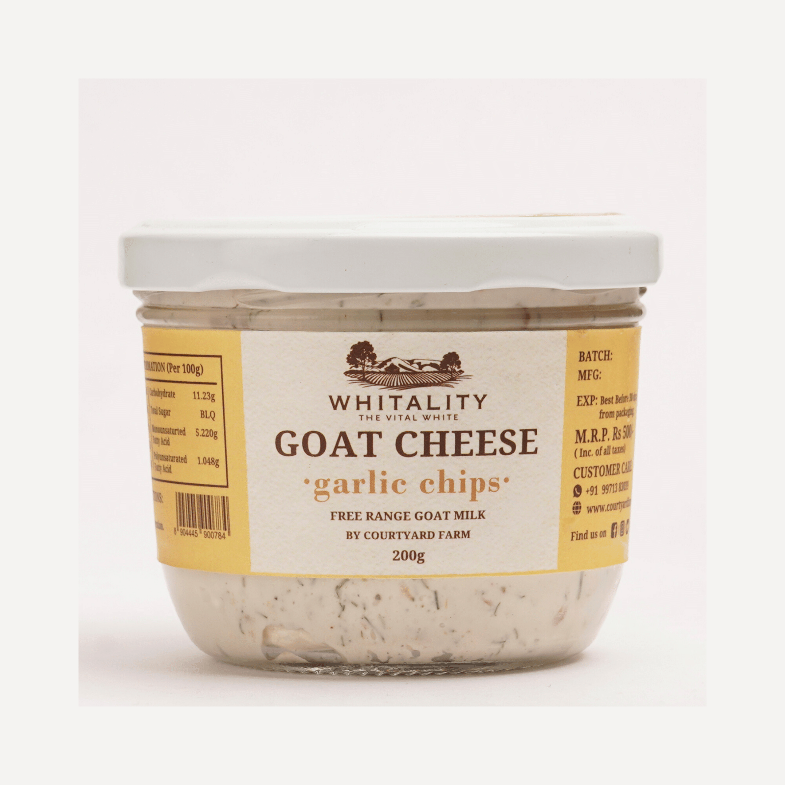 Goat cheese with Garlic Chips
