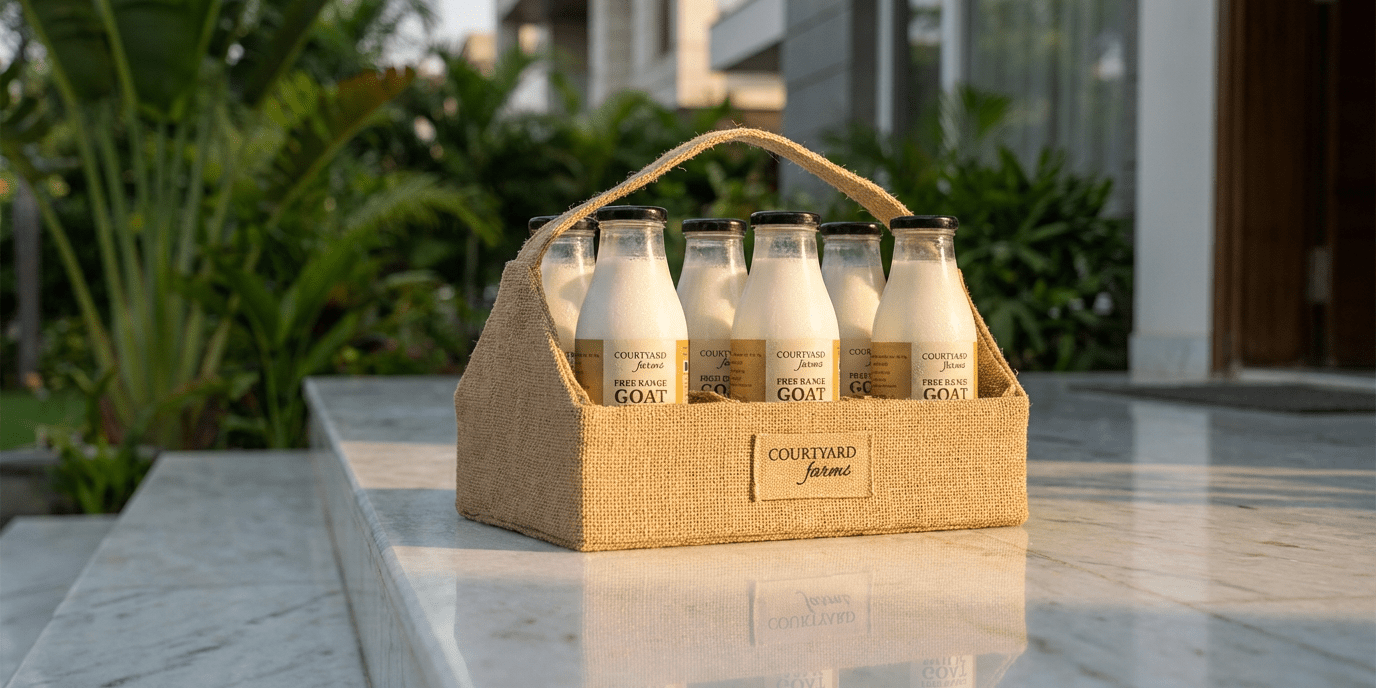 Fresh Goat Milk Delivery in Gurugram – From Local Farm to Your Door - Courtyard Farms