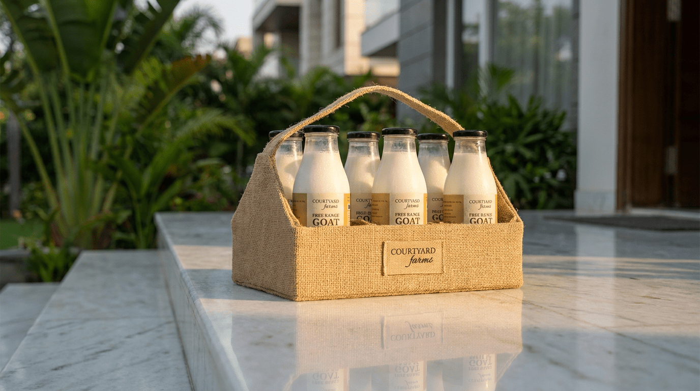 Fresh Goat Milk Delivery in Gurugram – From Local Farm to Your Door - Courtyard Farms