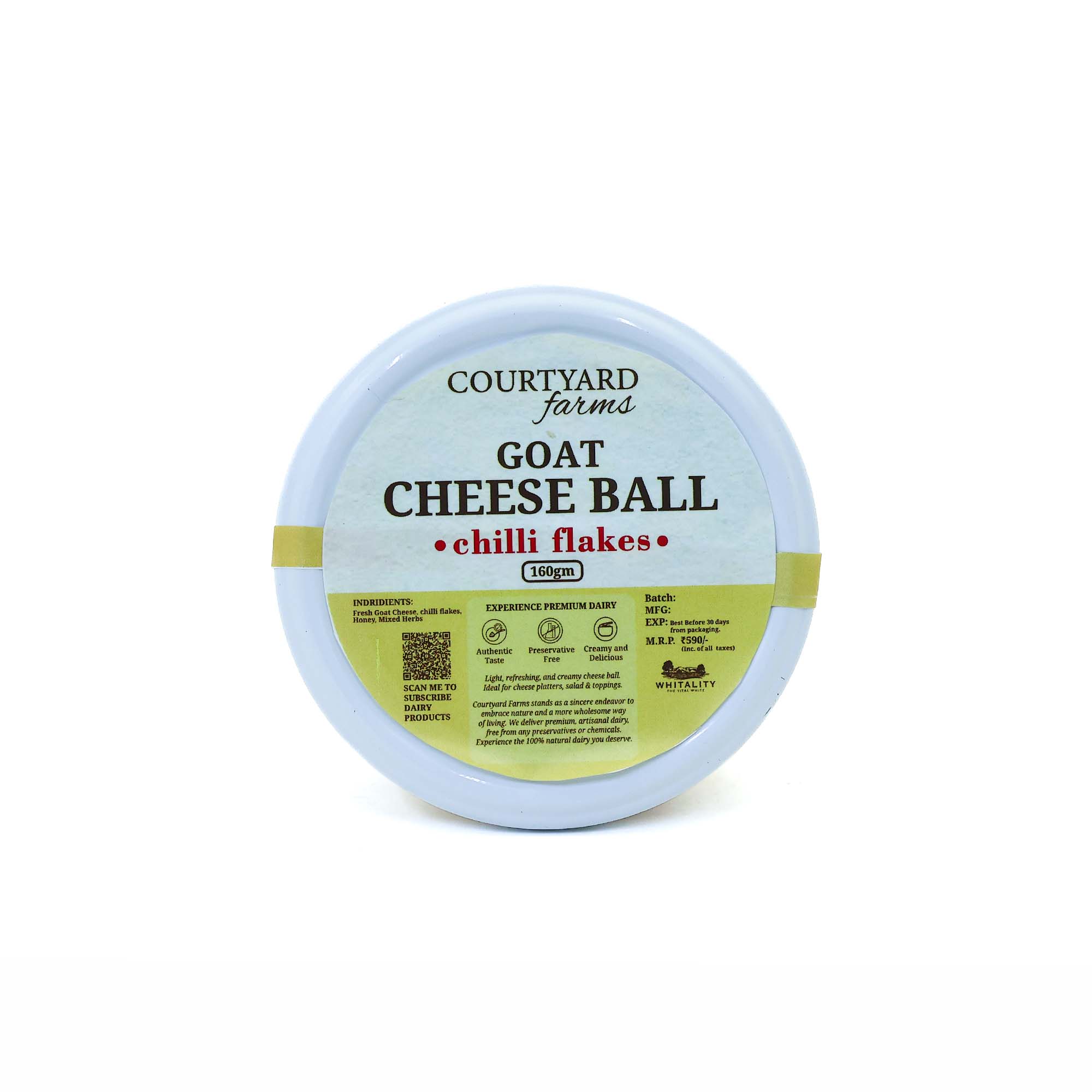 Goat Cheese Ball - Chilli Flakes