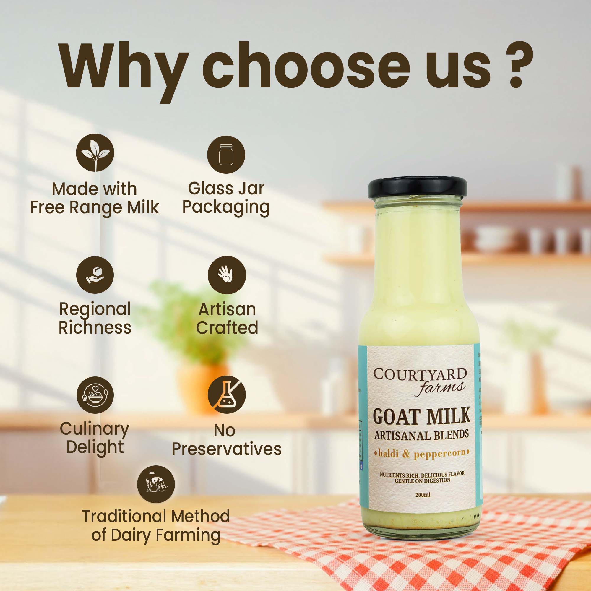 Flavored Goat Milk - Haldi & Peppercorn (Pack of 2)