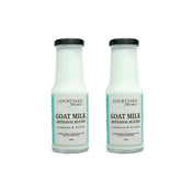 Courtyard Farms flavored goat milk cardamom and dry fruits 200ml glass bottle healthy milk drink easy to digest
