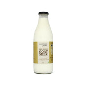 fresh goat milk 1 litre glass bottle natural A2 milk daily consumption Courtyard Farms