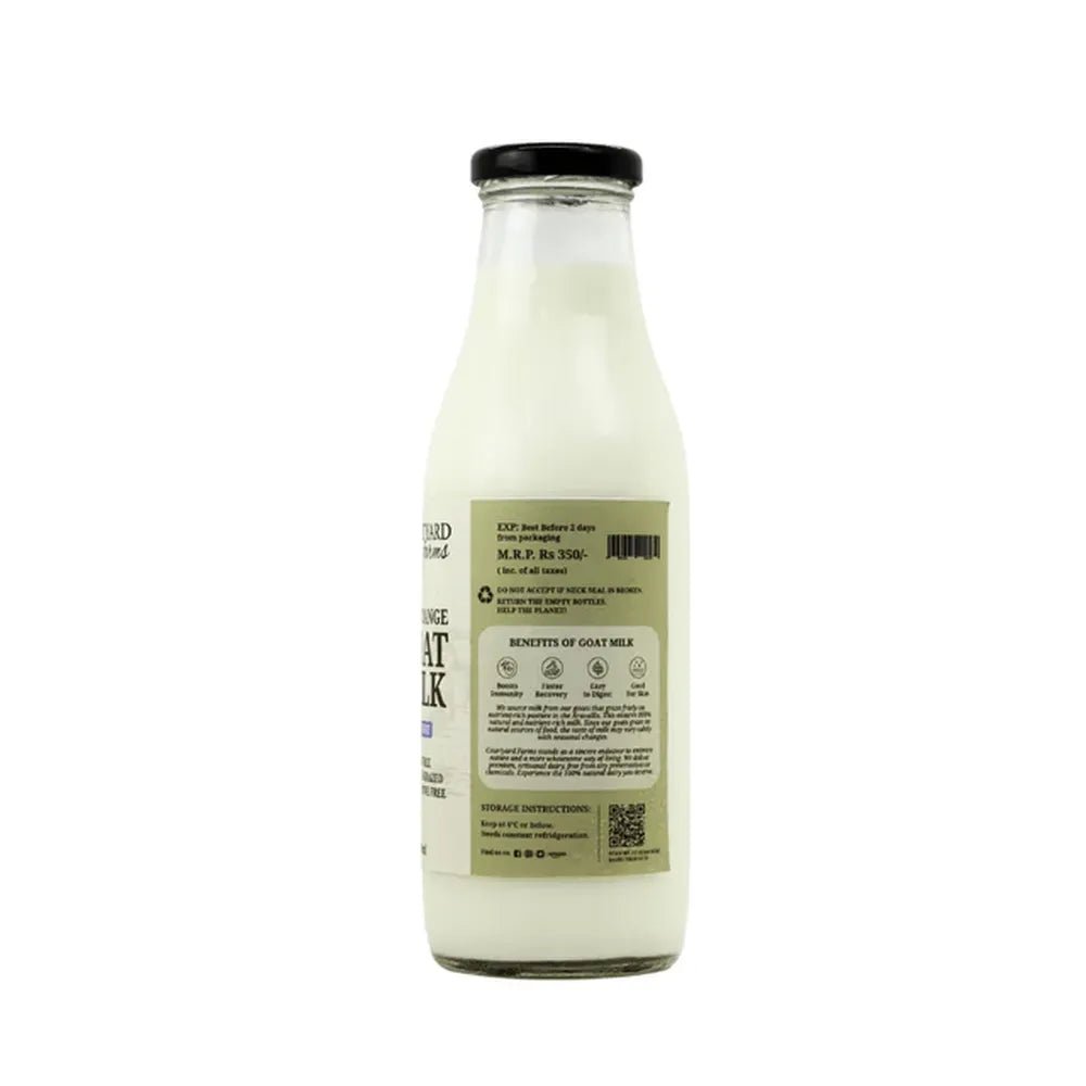 Fresh Low Fat Goat Milk - Courtyard Farms