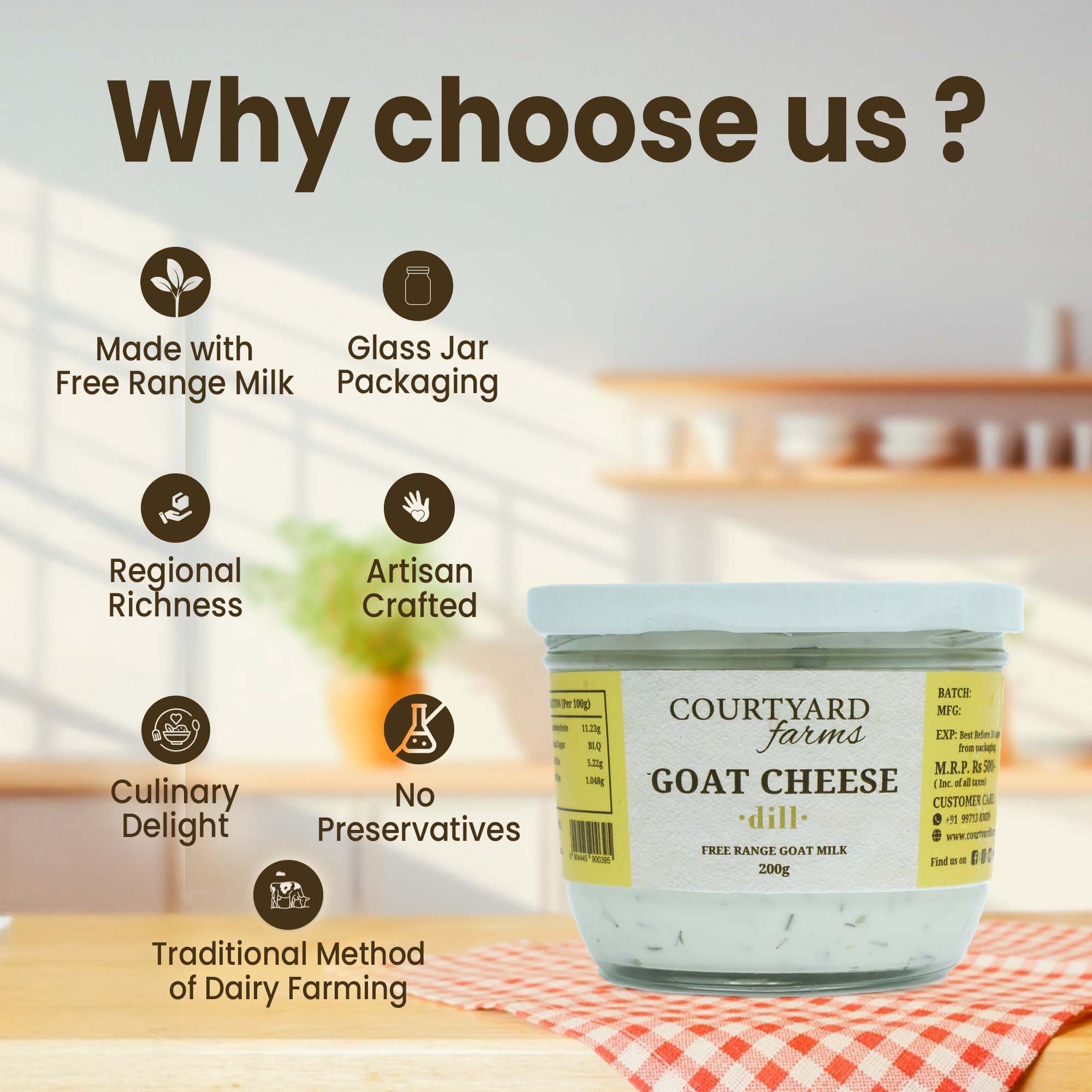 Goat Cheese with Fresh Dill and Herbs - Courtyard Farms