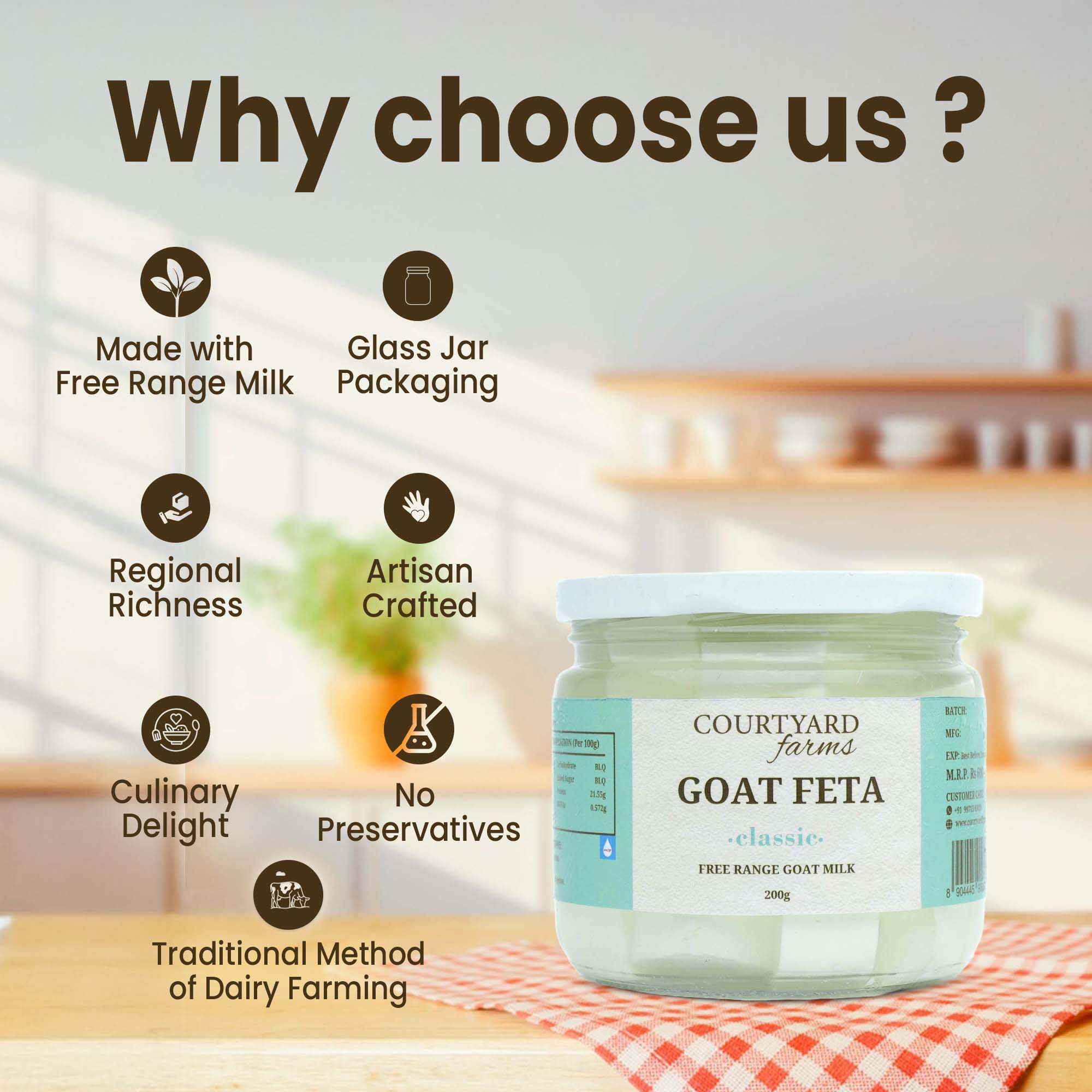 Goat Milk Feta - Courtyard Farms