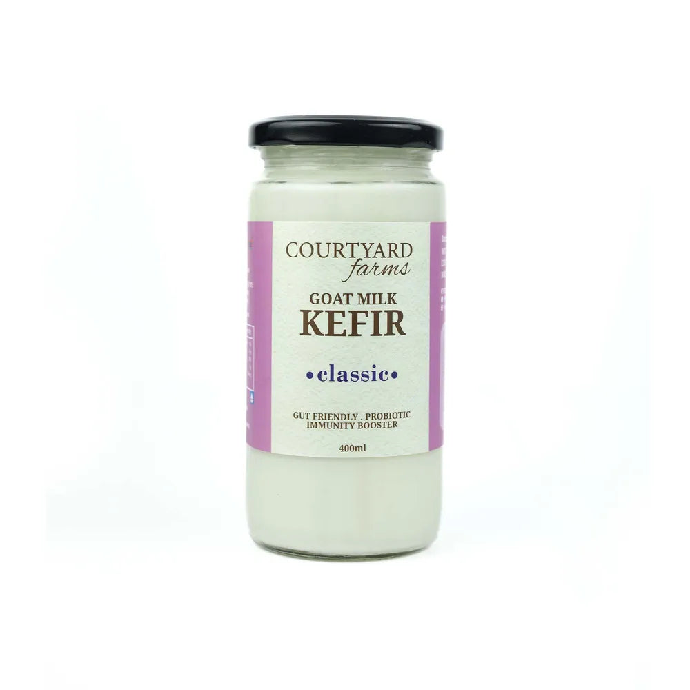 Courtyard Farms goat milk kefir classic bottle for goat milk subscription