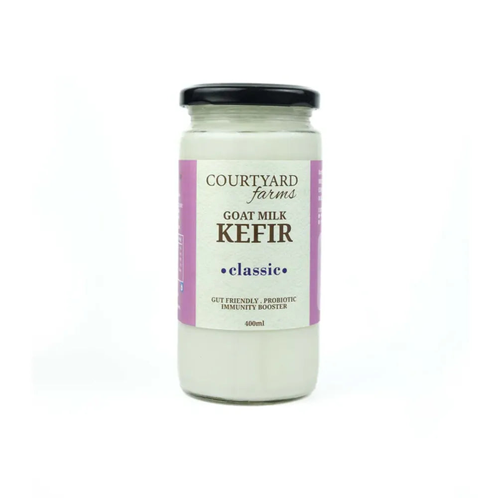 Goat milk kefir plain probiotic drink supports gut health digestion and immunity 400ml