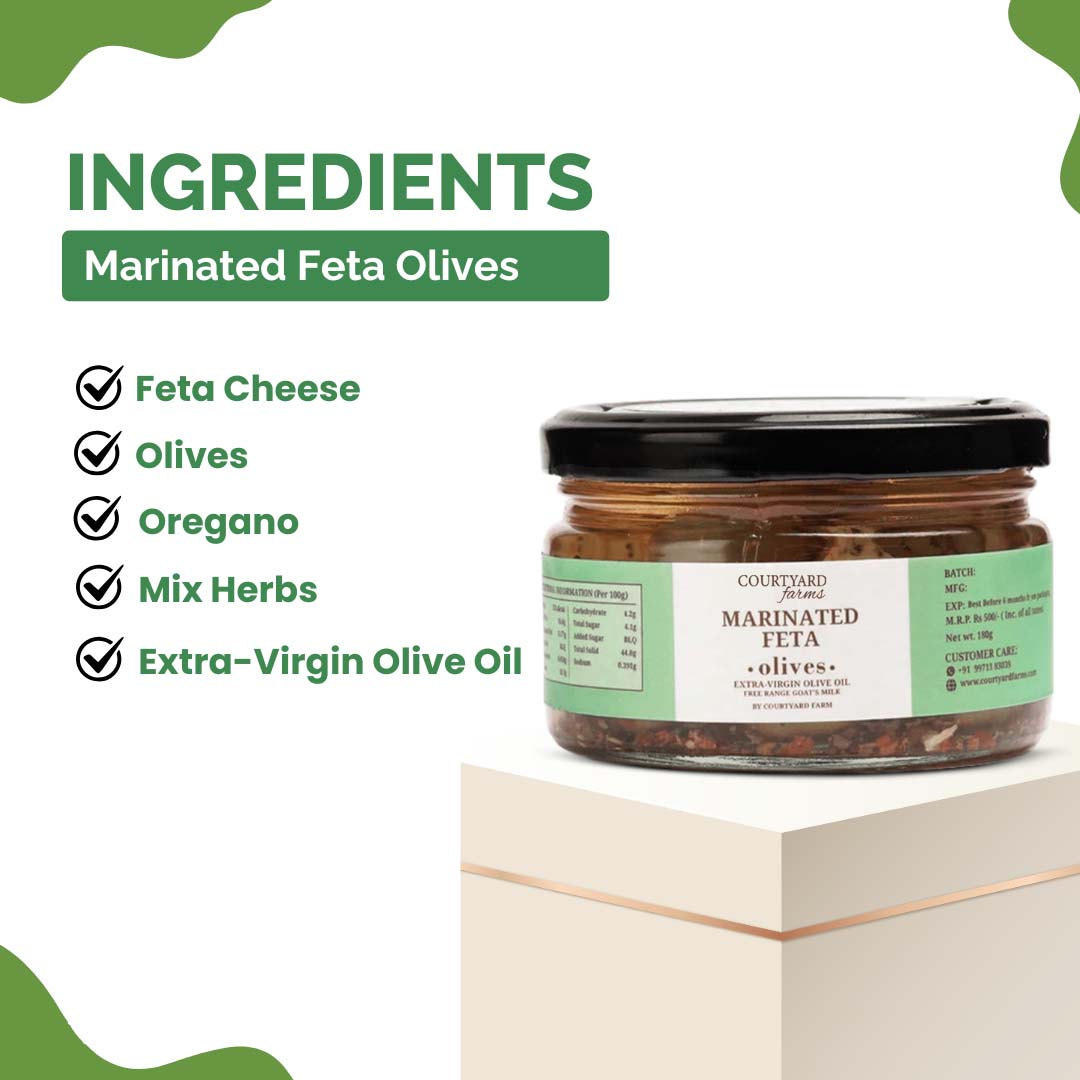 Marinated Feta (180gm) - Courtyard Farms